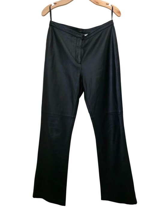 Reflections Pants - Vintage REFLECTIONS Black Leather Boot Cut Pants Women's Sz 8